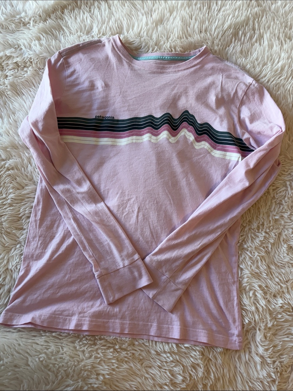 Patagonia Light Pink Long-Sleeve Graphic Tee